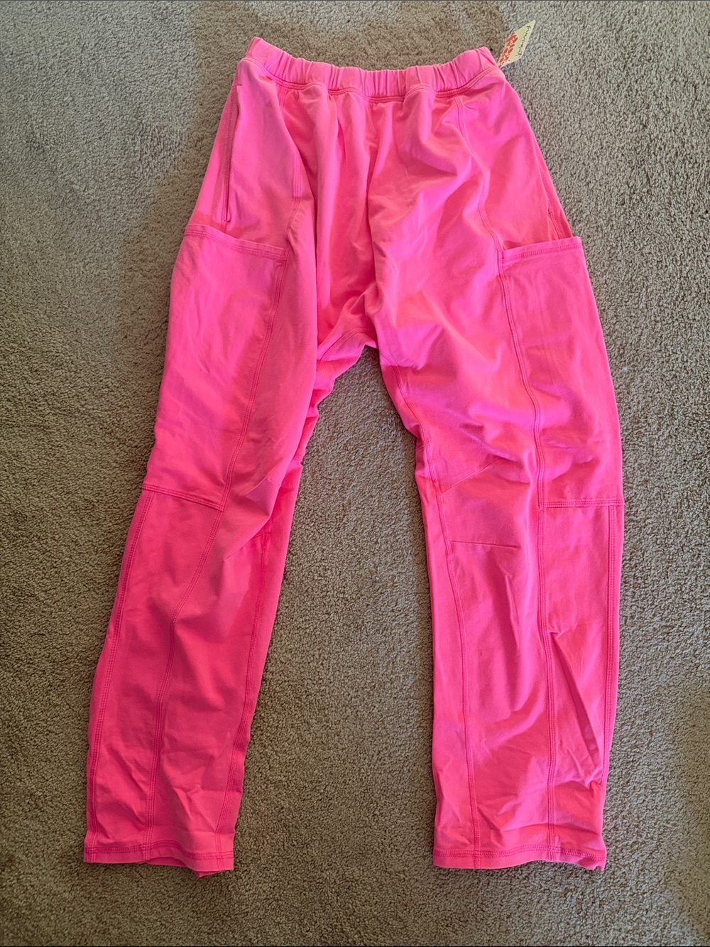 Free People Kids Neon Pink Cargo Joggers